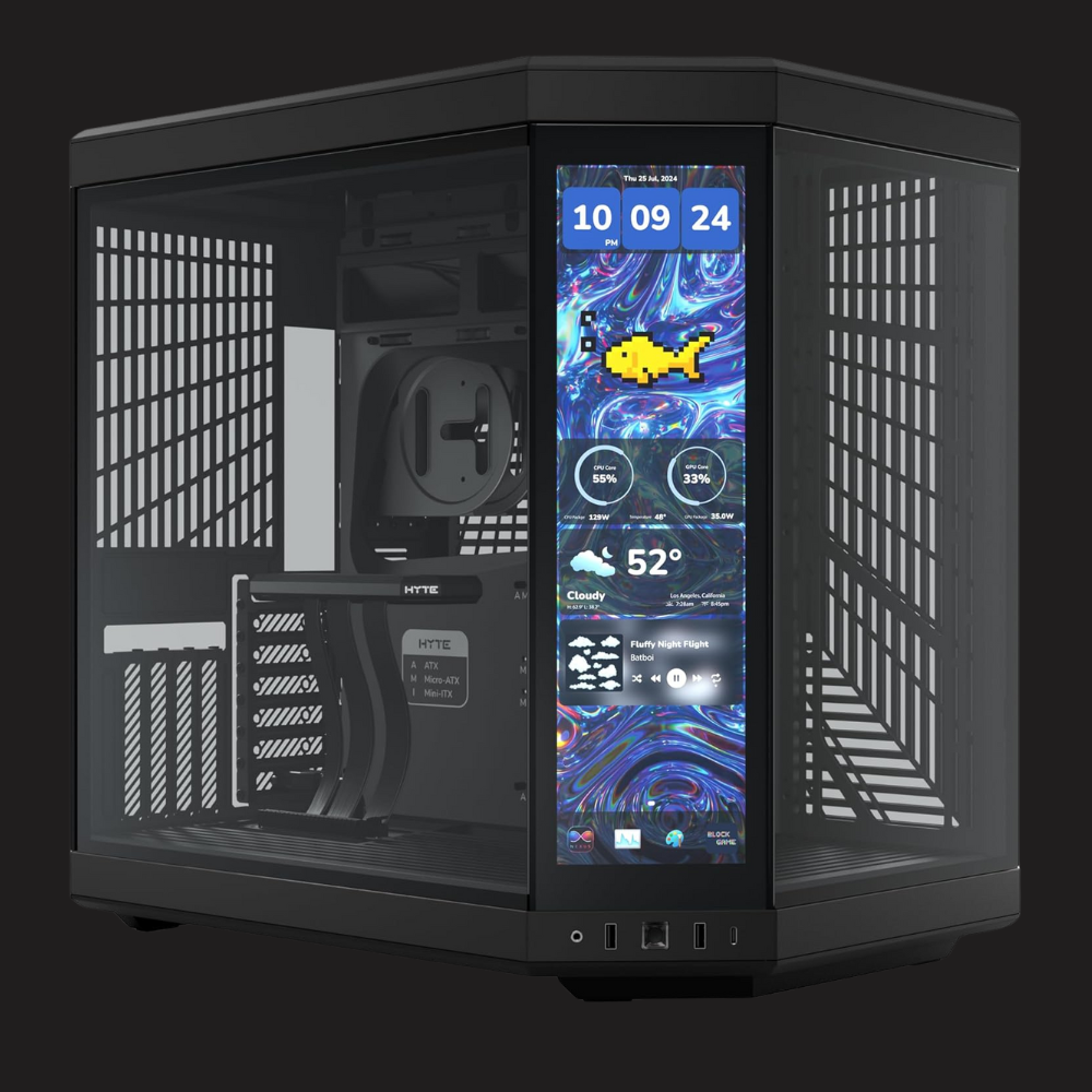 HYTE Y70 Touch Infinite Dual Chamber with Integrated LCD Touchscreen