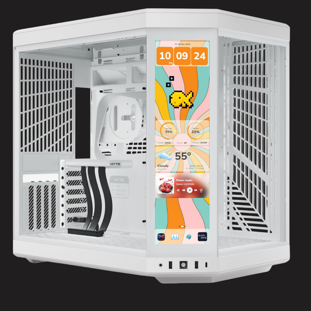 HYTE Y70 Touch Infinite Dual Chamber with Integrated LCD Touchscreen