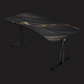 Arozzi Arena Ultrawide Curved Gaming Desk - Black Gold