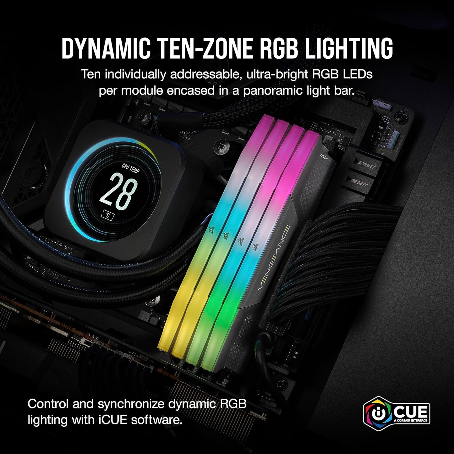 CORSAIR VENGEANCE RGB DDR5 64GB (2x32GB) DDR5